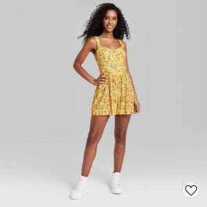 Wild Fable Women's Yellow and Orange Playsuit— size small